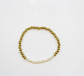 Gold and Pearl Half-and-Half Stretch Bracelet