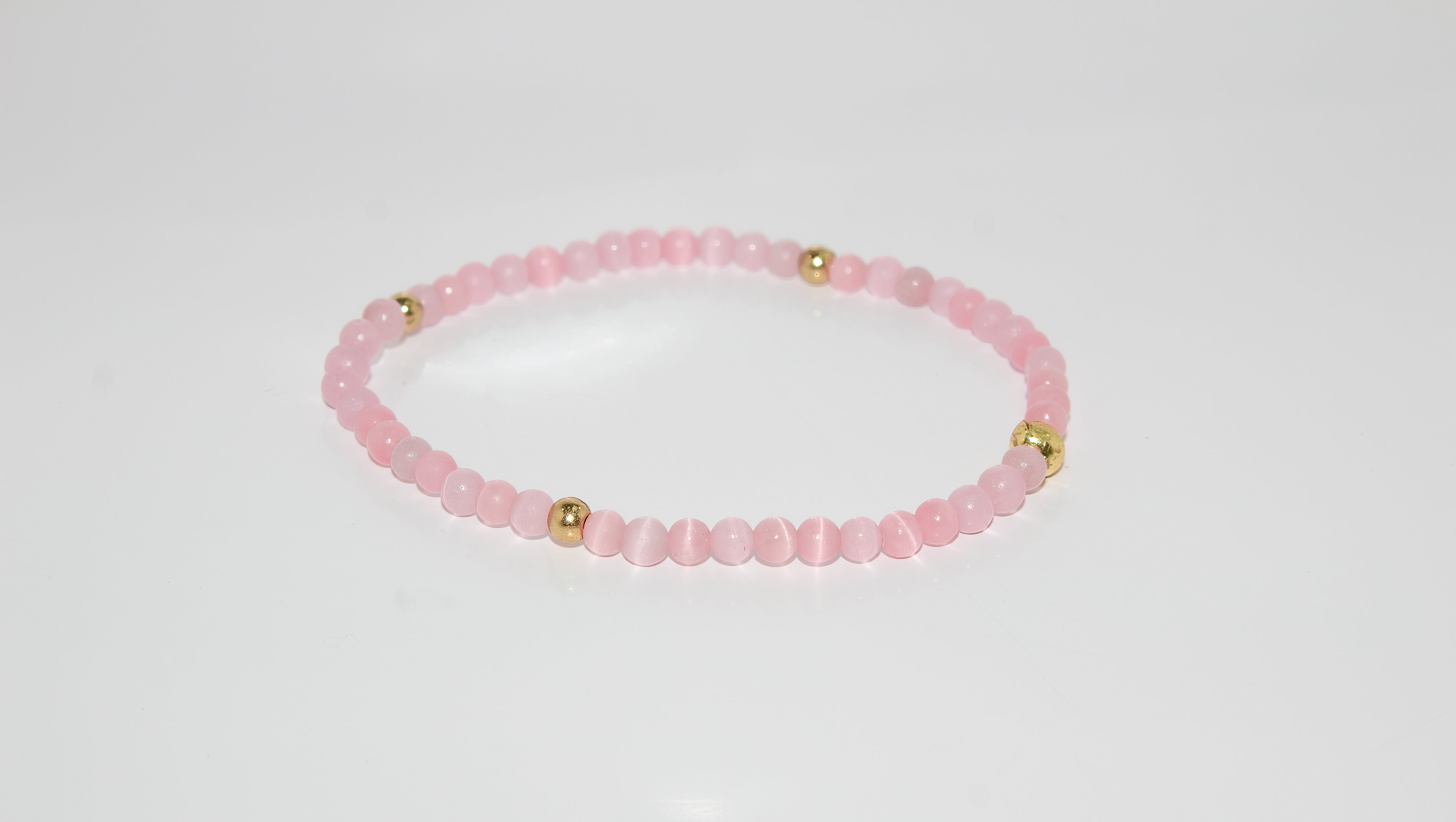 Pink Gemstone Stretch Bracelet