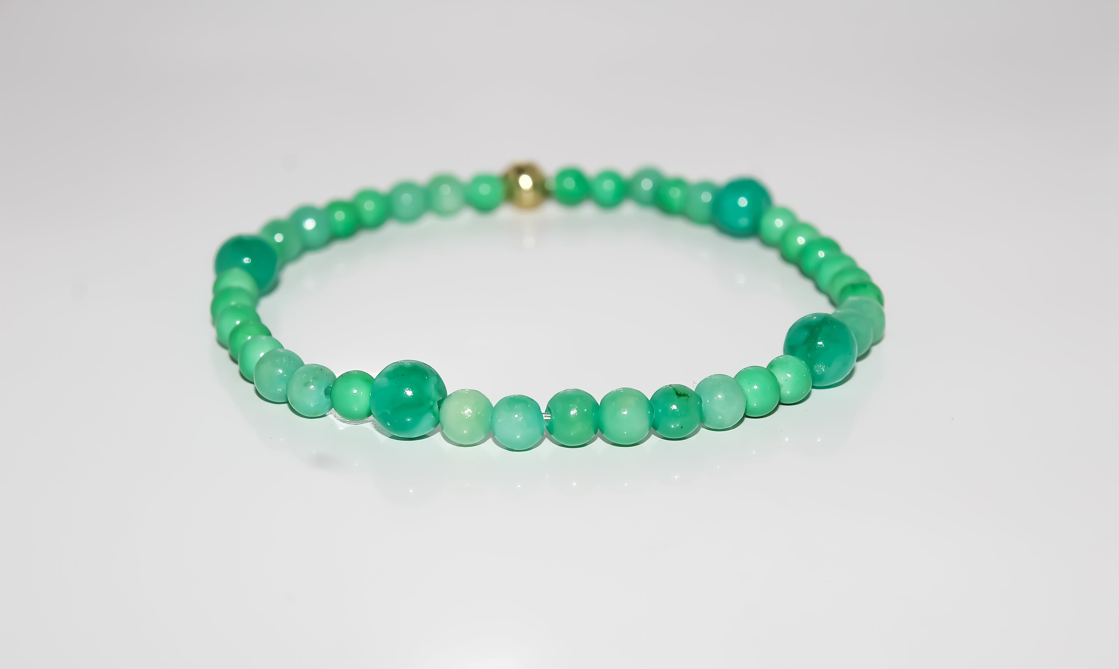 Green Amazonite and Jade Stretch Bracelet