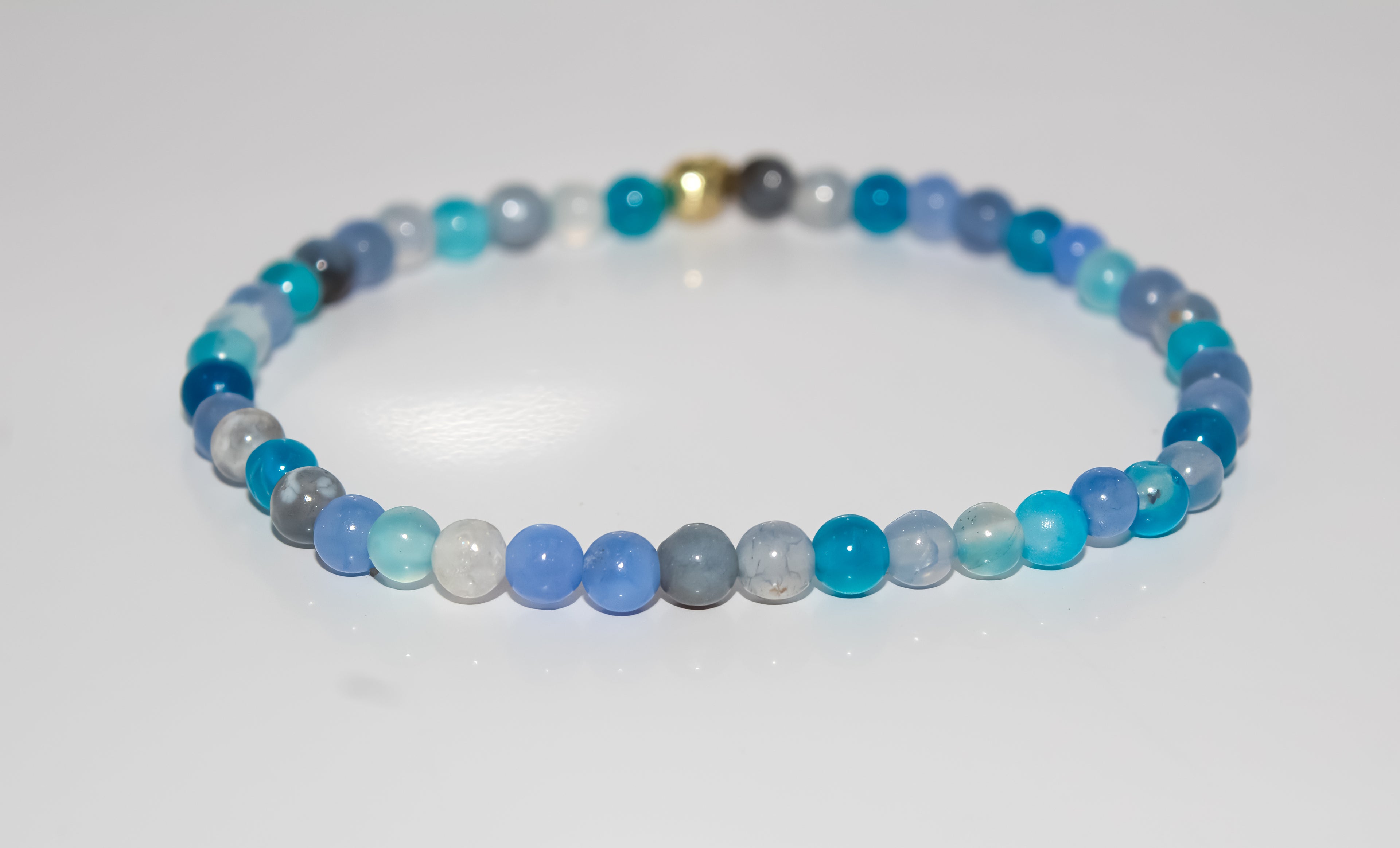 Mixed Blue Gemstone Stretch Bracelet