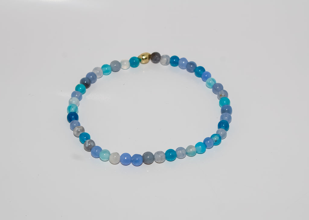 Mixed Blue Gemstone Stretch Bracelet