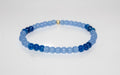 Periwinkle and Royal Blue Gemstone Stretch Bracelet