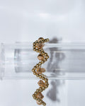 All-Gold Scalloped Wave Bracelet