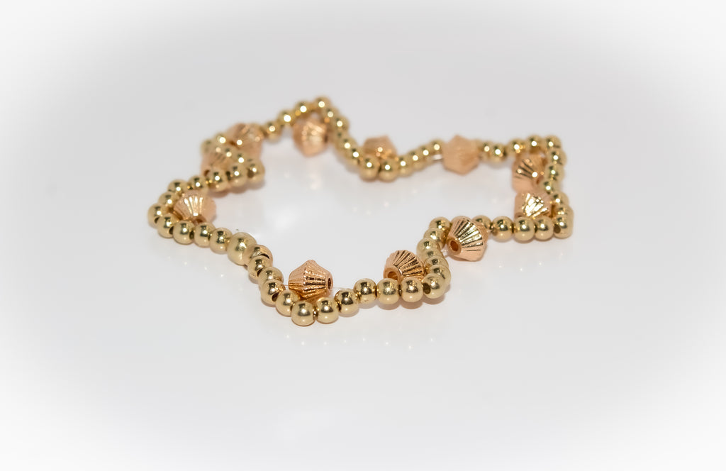 All-Gold Scalloped Wave Bracelet