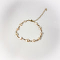 Handcrafted Gold Baroque Pearl Link Bracelet