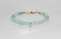 Handcrafted Aquamarine Faceted Bead Bracelet