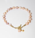 Blush Pearl Beaded Bracelet with Star Charm