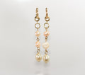 Gold Baroque Pearl Drop Huggie Earrings