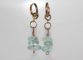 Gold Sea Glass Stack Huggie Earrings