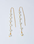 Gold Threader Earrings with Pearl Drops