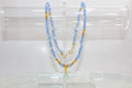 Handcrafted Icy Blue Crystal Teardrop Necklace