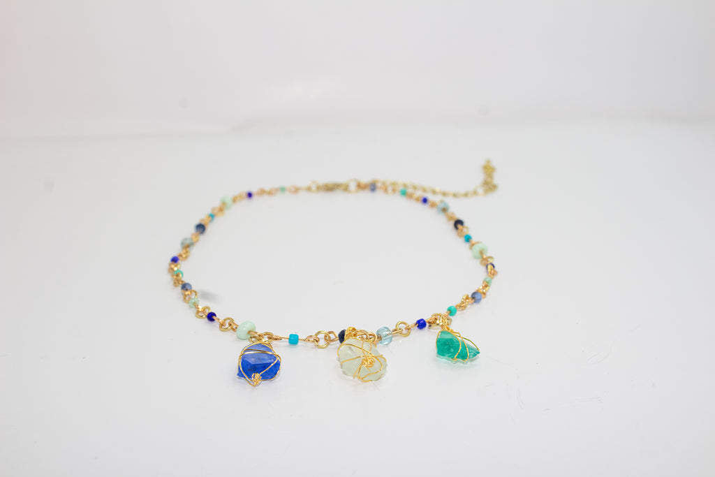 Handcrafted Sea Glass Charm Necklace