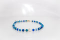 Handcrafted Banded Blue Agate Necklace
