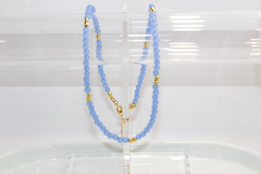 Handcrafted Chalcedony Gemstone Necklace