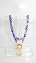 Handcrafted Blue Lace Agate Necklace