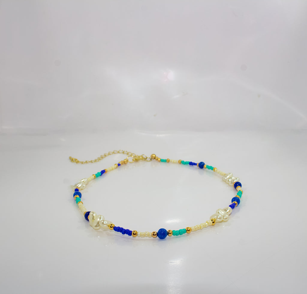 Handcrafted Pearl Station Necklace