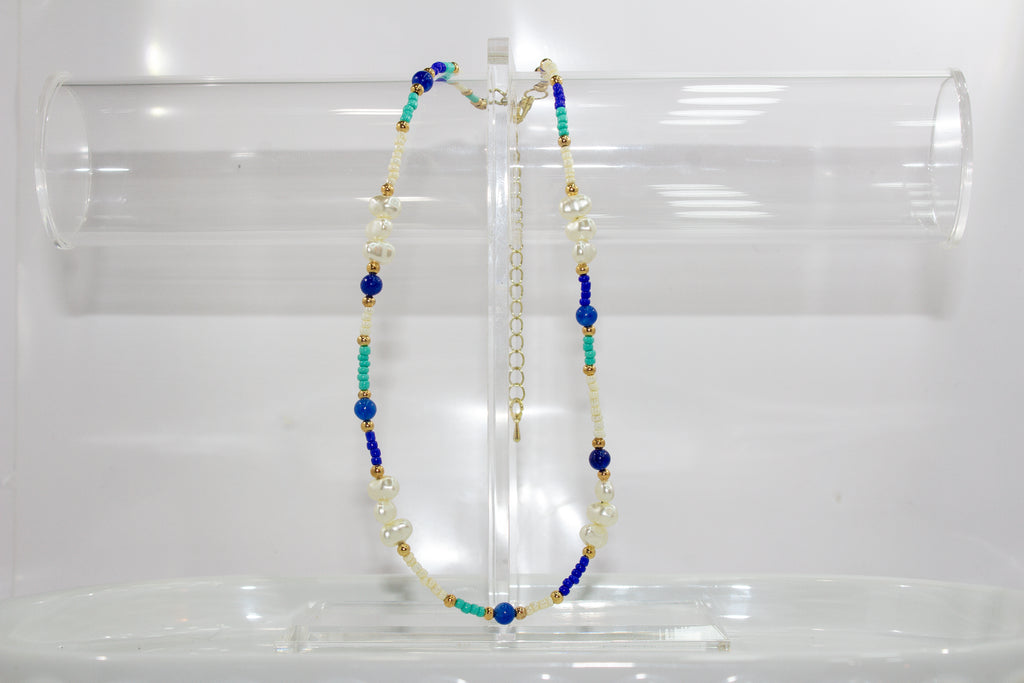 Handcrafted Pearl Station Necklace