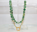 Handcrafted Forest Green Agate Necklace