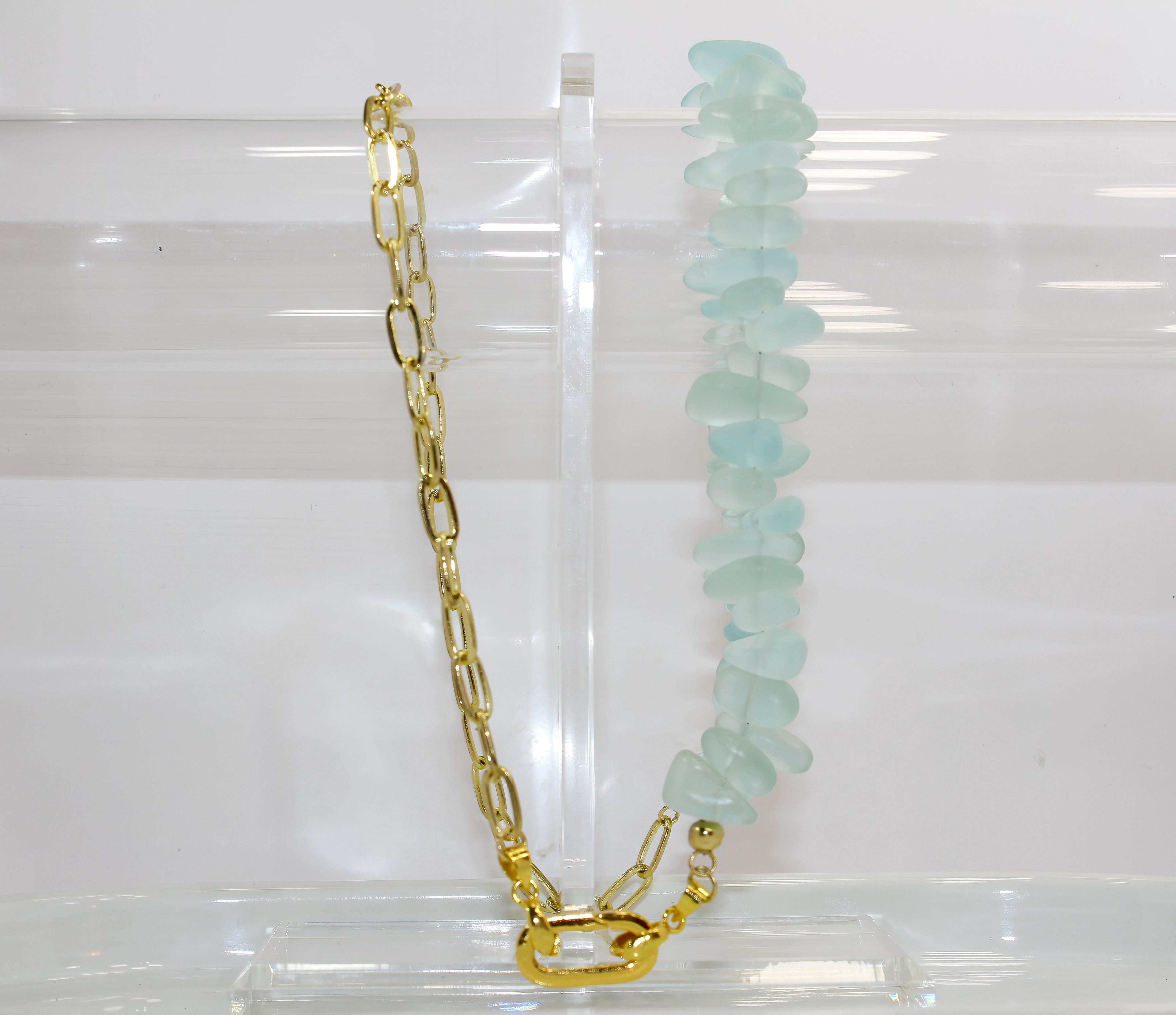 Handcrafted Frosted Sea Glass Necklace