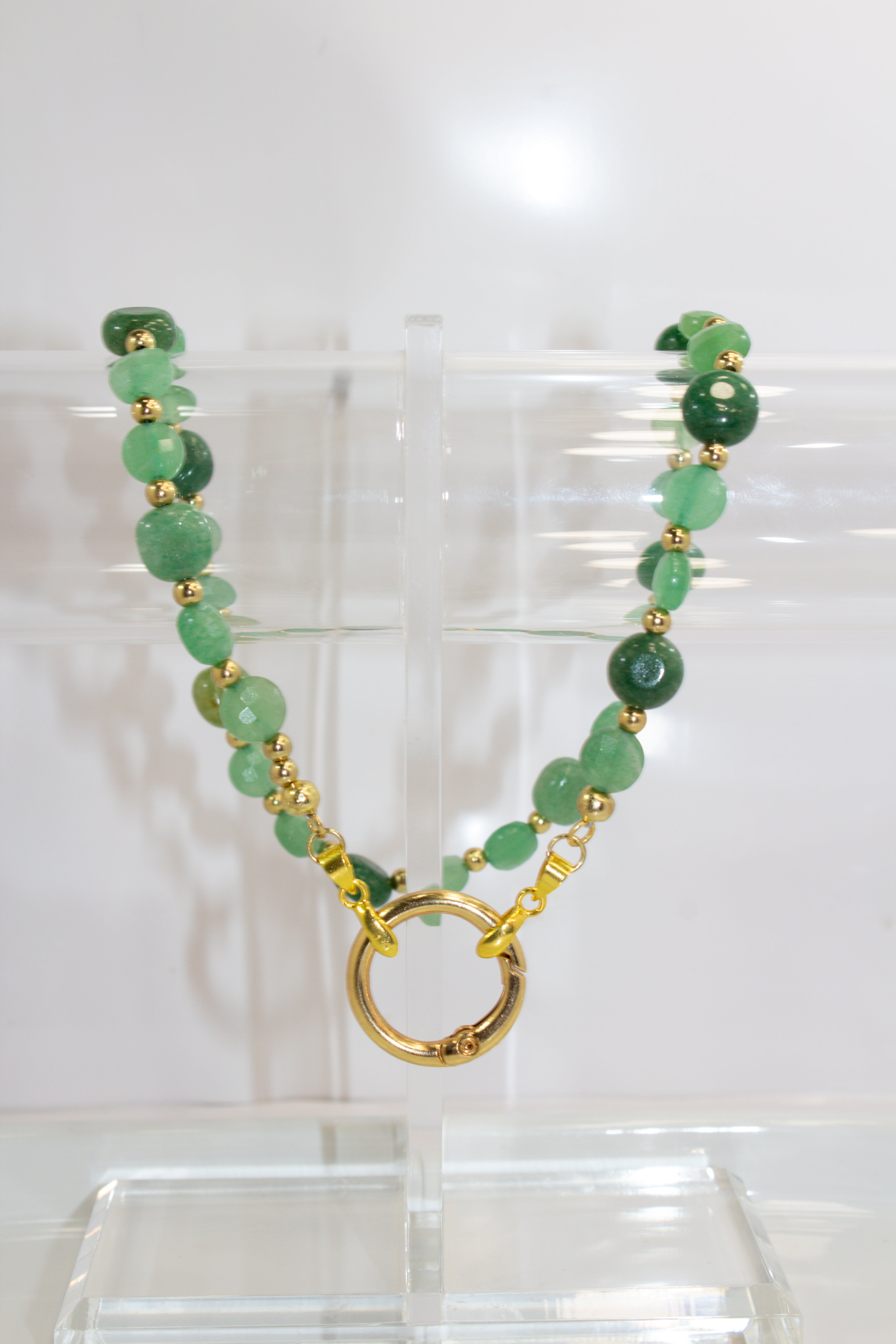 Handcrafted Forest Green Aventurine Gemstone Necklace
