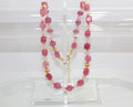 Handcrafted Pink Aventurine and Rose Quartz Gemstone Necklace