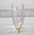 Handcrafted Soft Pink Rose Quartz Gemstone Necklace
