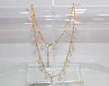 Handcrafted Soft Pink Dangle Chain Necklace