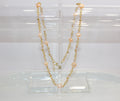 Handcrafted Blush Peach Freshwater Cultured Pearl Station Necklace