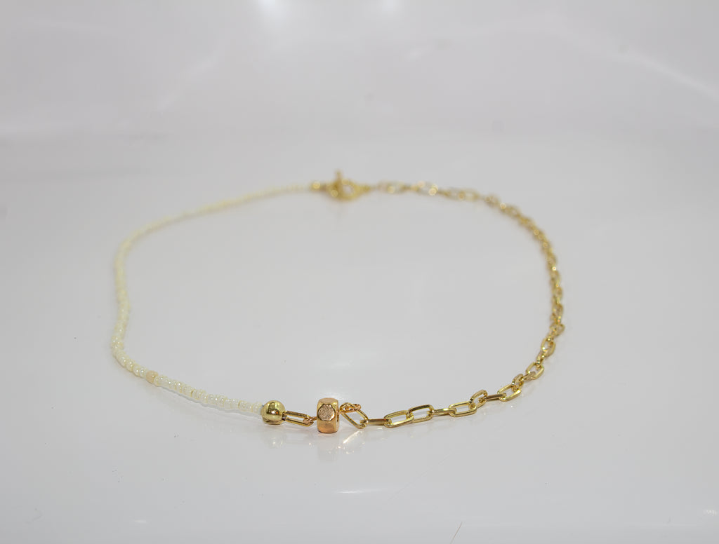 Handcrafted Half-and-Half Paperclip Chain Necklace