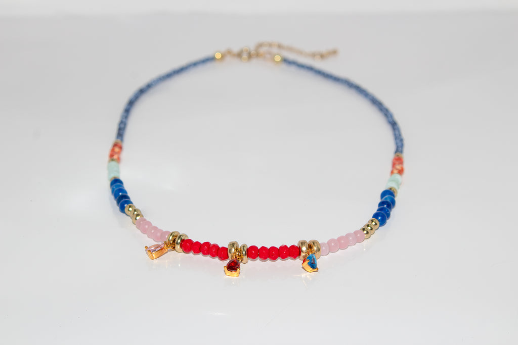 Handcrafted Multi-Color Gemstone Necklace