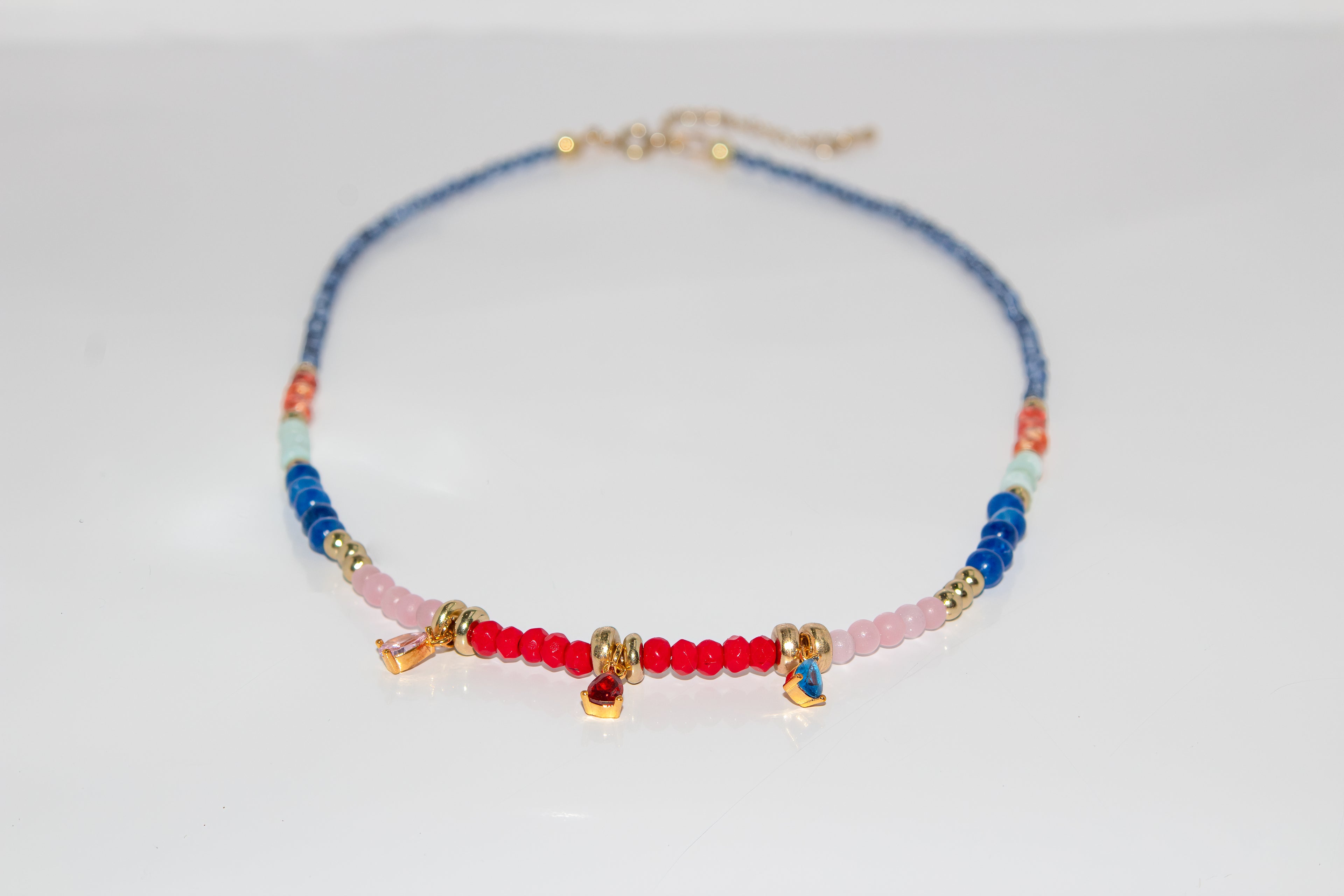 Handcrafted Multi-Color Gemstone Necklace
