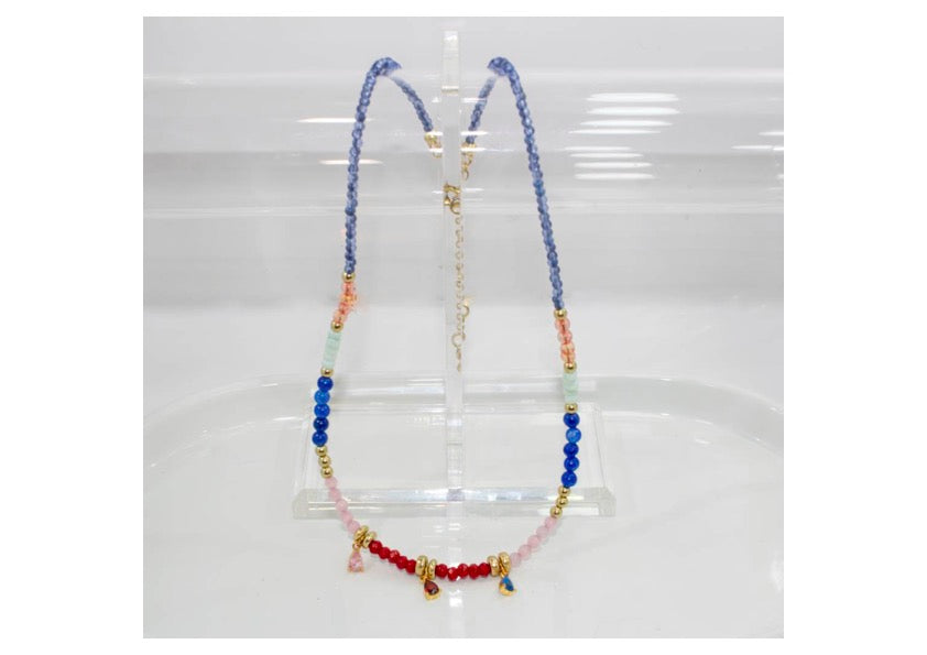 Handcrafted Multi-Color Gemstone Necklace