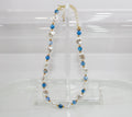 Handcrafted Blue Agate & Baroque Pearl Choker Necklace