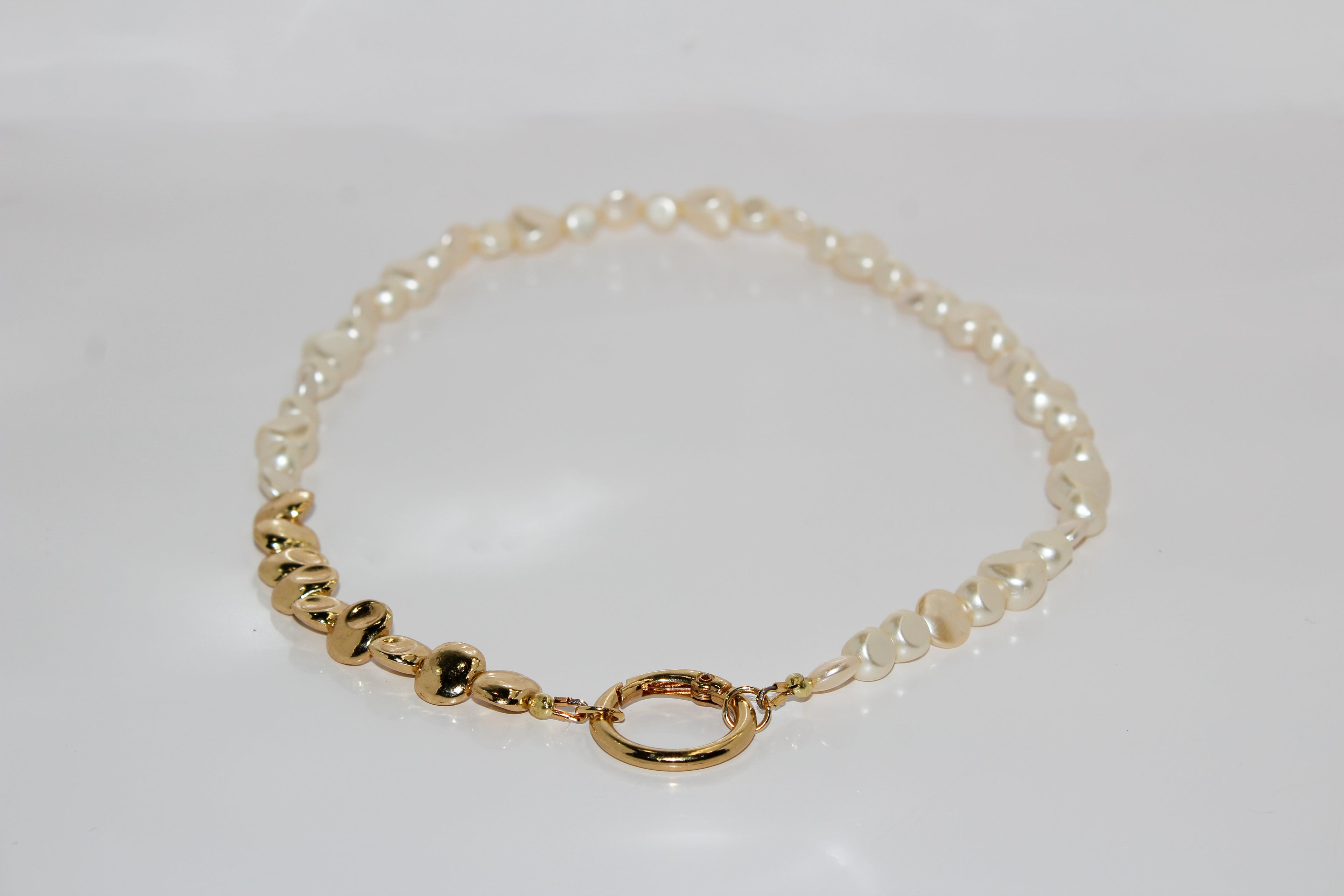 Handcrafted Asymmetric Pearl Necklace