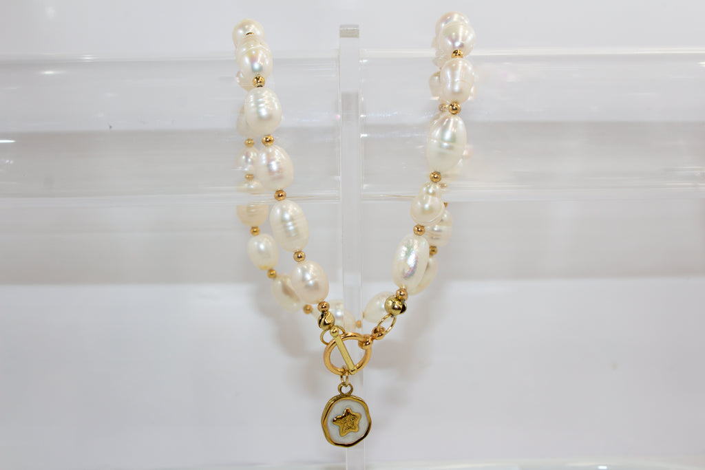 Handcrafted Celestial Pearl Necklace