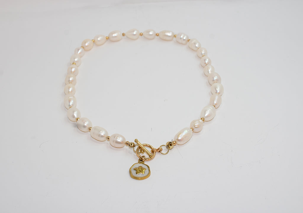 Handcrafted Celestial Pearl Necklace