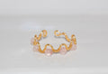 Gold Wavy Beaded Ring