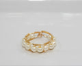 Gold Pearl Halo Ring