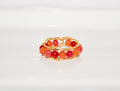 Gold Red Gemstone Halo Ring